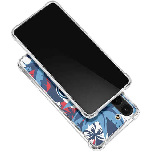 NFL Tennessee Titans Tropical Print Galaxy S24 FE Clear Case